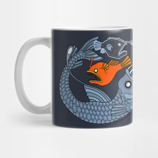 Anglerfish Trio in Color Mug